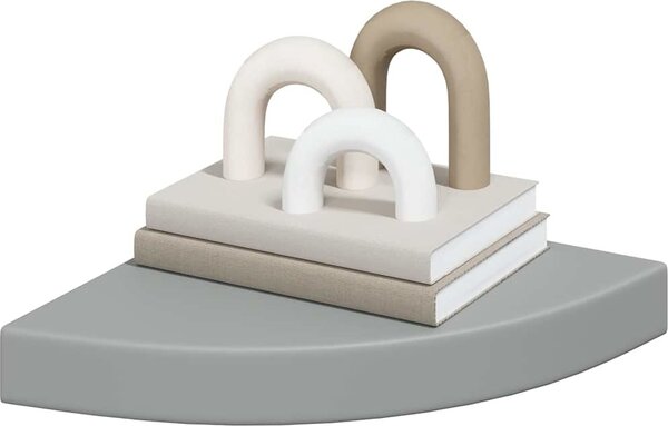 VidaXL Nástěnné rohové police 4 ks 25 x 25 x 3,8 cm MDF [323903] Barva: Betonová šedá