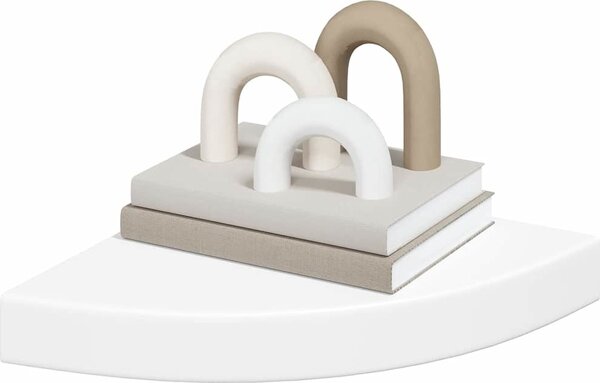 VidaXL Nástěnné rohové police 4 ks 25 x 25 x 3,8 cm MDF [323903] Barva: Betonová šedá