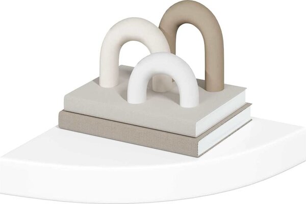 VidaXL Nástěnné rohové police 4 ks 25 x 25 x 3,8 cm MDF [323903] Barva: Betonová šedá