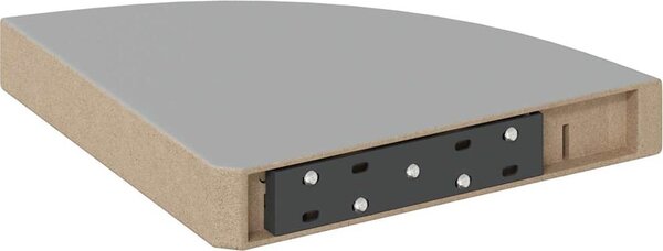 VidaXL Nástěnné rohové police 4 ks 25 x 25 x 3,8 cm MDF [323903] Barva: Betonová šedá