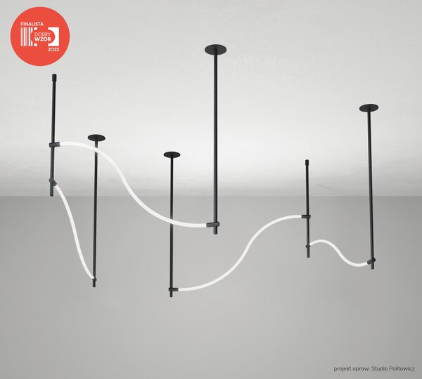 ZAHO Závěsné LED svítidlo BRICKS 2, d. 227,6 cm, 45W, 24V DC Barva: Bílá, Teplota světla: 3000K - teplá bílá, Stmívání, řízení: ON/OFF (bez stmívání)