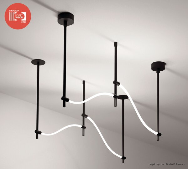 ZAHO Závěsné LED svítidlo BRICKS 2, d. 227,6 cm, 45W, 230V AC Barva: Bílá, Teplota světla: 3000K - teplá bílá, Stmívání, řízení: ON/OFF (bez stmívání)