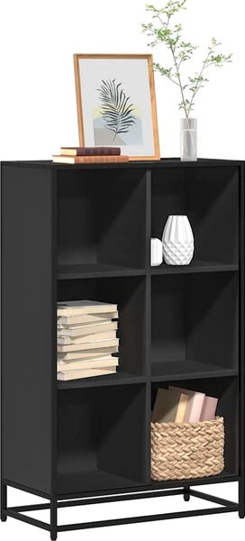 VidaXL Knihovna kompozitní dřevo, materiál kompozitní dřevo, kov [849156] Barva: kouřový dub, Velikost: 33.5 x 33 x 107.5 cm