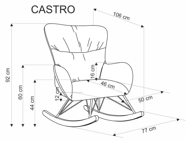 Halmar Houpací křeslo CASTRO béžové