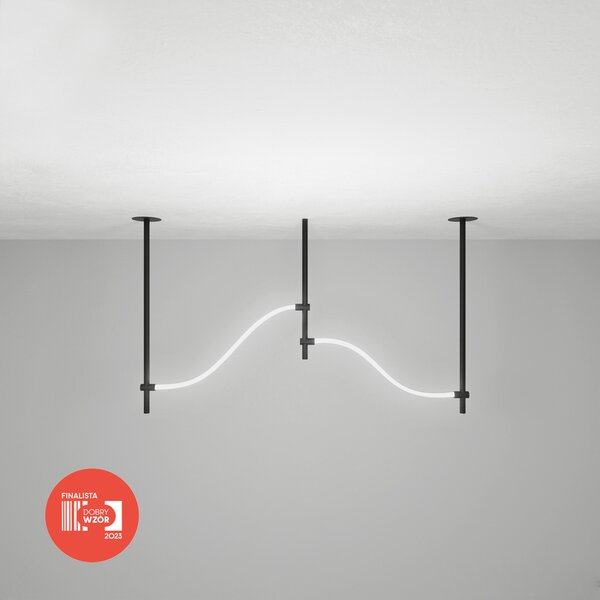 ZAHO Závěsné LED svítidlo BRICKS 2, d. 227,6 cm, 45W, 24V DC Barva: Bílá, Teplota světla: 3000K - teplá bílá, Stmívání, řízení: ON/OFF (bez stmívání)
