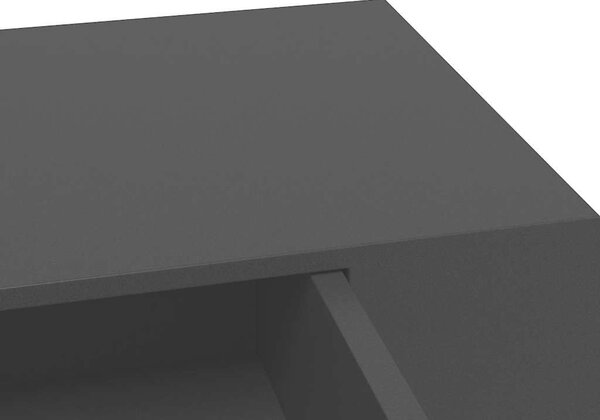 VidaXL Plovoucí nástěnná police se zásuvkou černá 48 x 25 x 8 cm [288205]