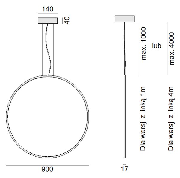 ZAHO Závěsné LED svítidlo STAR SD2 900, 22W, ø 90 cm Barva: Bílá, Teplota světla: 3000K - teplá bílá, Stmívání, řízení: ON/OFF (bez stmívání)