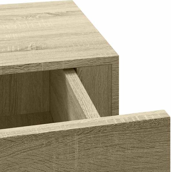 VidaXL Nástěnné police se zásuvkou 2 ks 60 x 23,5 x 10 cm MDF [330262] Barva: Černá