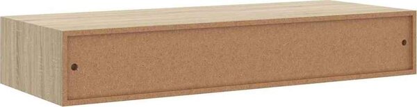 VidaXL Nástěnné police se zásuvkou 2 ks 60 x 23,5 x 10 cm MDF [330262] Barva: Černá