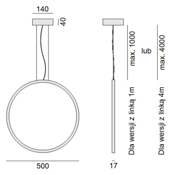 ZAHO Závěsné LED svítidlo STAR SD2 500, 12W, ø 50 cm Barva: Bílá, Teplota světla: 3000K - teplá bílá, Stmívání, řízení: ON/OFF (bez stmívání)