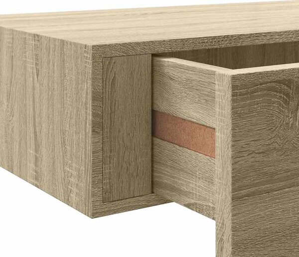 VidaXL Nástěnné police se zásuvkou 2 ks 60 x 23,5 x 10 cm MDF [330262] Barva: Černá