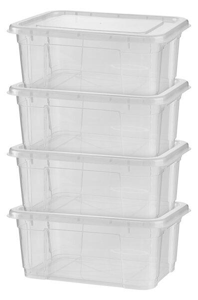 W5 Úložný box s víkem, 11 l, 4 kusy (100397583)