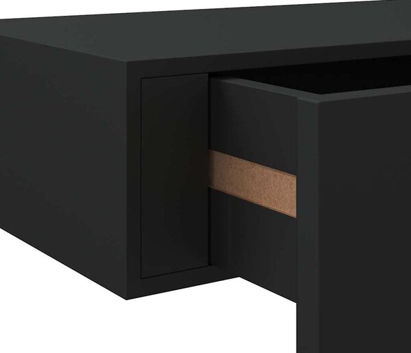 VidaXL Nástěnná police se zásuvkou 40 x 23,5 x 10 cm MDF [330243] Barva: Černá