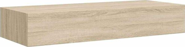 VidaXL Nástěnné police se zásuvkou 2 ks 60 x 23,5 x 10 cm MDF [330262] Barva: Černá