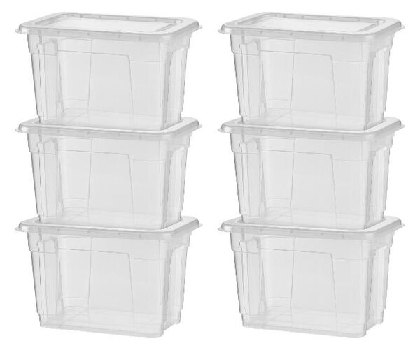 Livarno home Úložný box s víkem, 5 l, 6 kusů (100397753)