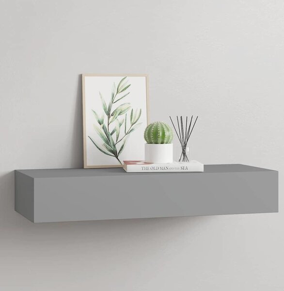 VidaXL Nástěnná police se zásuvkou 60 x 23,5 x 10 cm MDF [330259] Barva: Dub a bílá