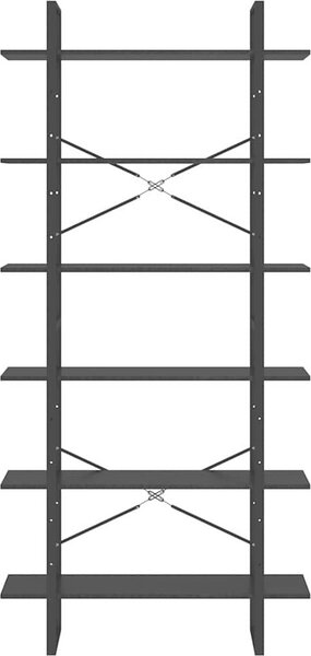 VidaXL Vysoký regál 100 x 30 x 210 cm masivní borové dřevo [806566] Barva: Šedá