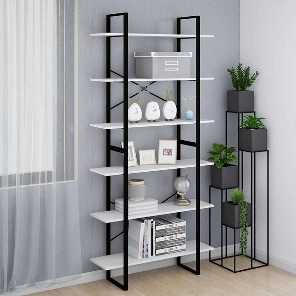 VidaXL Vysoký regál 100 x 30 x 210 cm masivní borové dřevo [806566] Barva: Šedá