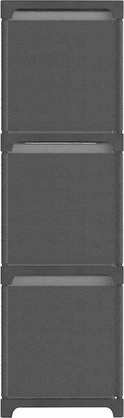VidaXL Výstavní police 9 přihrádek s boxy 103x30x107,5 cm textil [322613] Barva: Šedá