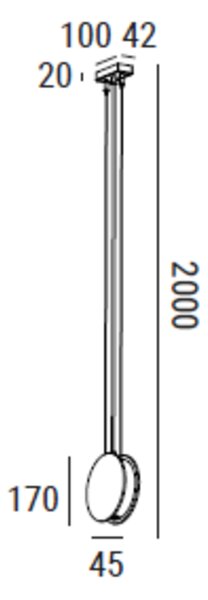 ZAHO Závěsné LED svítidlo IGNIS, 6W, v. 170 mm, 55° Barva: Bílá, Teplota světla: 3000K - teplá bílá