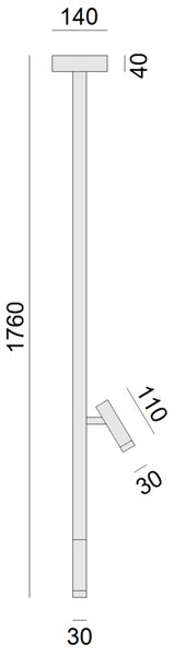 ZAHO Závěsné LED svítidlo BERO SD, 12W, v. 176 cm, 55° Barva: Bílá, Teplota světla: 3000K - teplá bílá