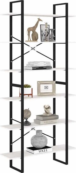 VidaXL Vysoký regál 100 x 30 x 210 cm masivní borové dřevo [806566] Barva: Šedá