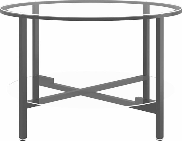 VidaXL Čajový stolek černý a bílý mramor 70 cm tvrzené sklo [331618] Barva: Černá a průhledná