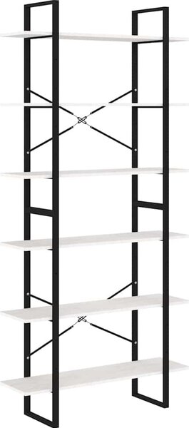 VidaXL Vysoký regál 100 x 30 x 210 cm masivní borové dřevo [806566] Barva: Šedá