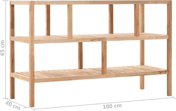 VidaXL Koupelnový regál masivní ořechové dřevo 100 x 40 x 65 cm [247100]