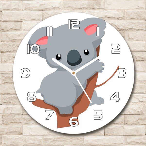 Skleněné hodiny kulaté Koala na stromě pl_zso_30_f_66617317