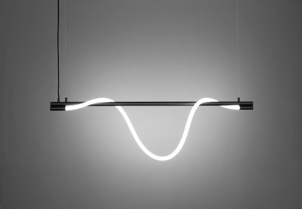 ZAHO Závěsné LED svítidlo SPRITZER, 34W, d. 140 cm Barva: Černá, Teplota světla: 3000K - teplá bílá, Stmívání, řízení: ON/OFF (bez stmívání)