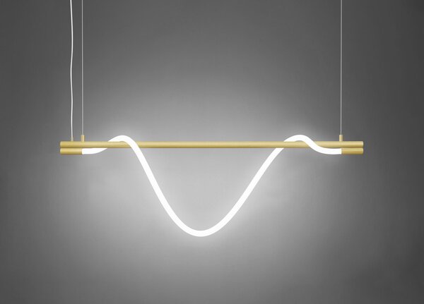 ZAHO Závěsné LED svítidlo SPRITZER, 34W, d. 140 cm Barva: Černá, Teplota světla: 3000K - teplá bílá, Stmívání, řízení: ON/OFF (bez stmívání)