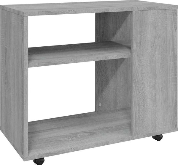 VidaXL Odkládací stolek 70 x 35 x 60,5 cm, konstrukční dřevo [802128] Barva: Bílá