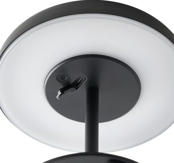 Venkovní přenosná solární LED lampa Nordlux Elmer Solar, IP44 Barva: Černá