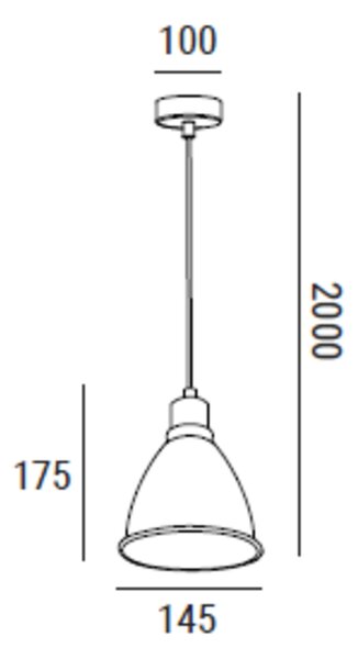 ZAHO Závěsné svítidlo TERIA, 1xE27, ø 145 mm Barva: Bílá