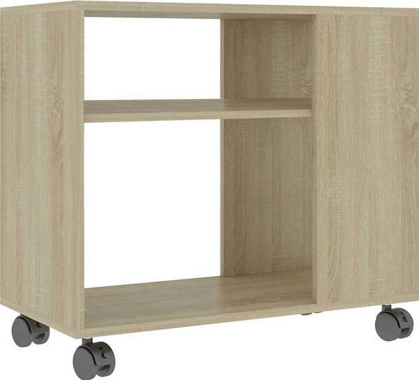 VidaXL Odkládací stolek 70 x 35 x 60,5 cm, konstrukční dřevo [802128] Barva: Bílá