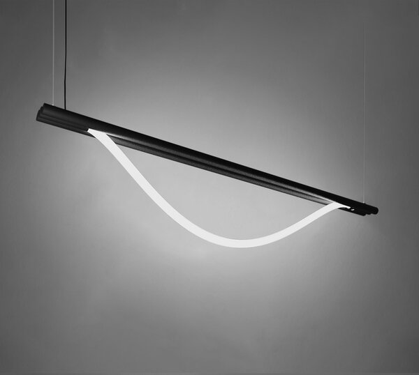 ZAHO Závěsné LED svítidlo SPRITZER 2, 34W, d. 140 cm Barva: Černá, Teplota světla: 3000K - teplá bílá, Stmívání, řízení: ON/OFF (bez stmívání)