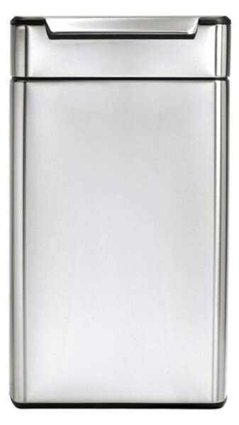 Dotykový odpadkový koš Simplehuman – 40 l, hranatý, matná nerez ocel, FPP