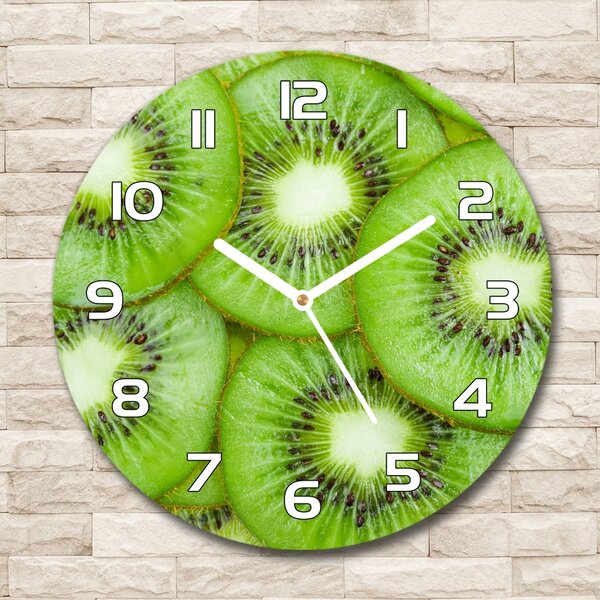 Skleněné nástěnné hodiny kulaté Kiwi pl_zso_30_f_67162622