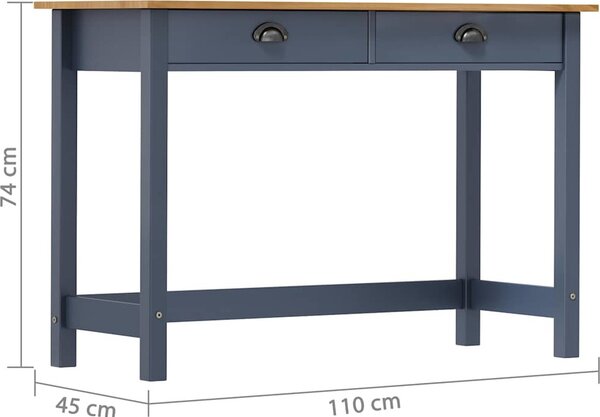VidaXL Konzolový stolek Hill 2 zásuvky 110x45x74 cm borové dřevo [288991] Barva: Hnědá