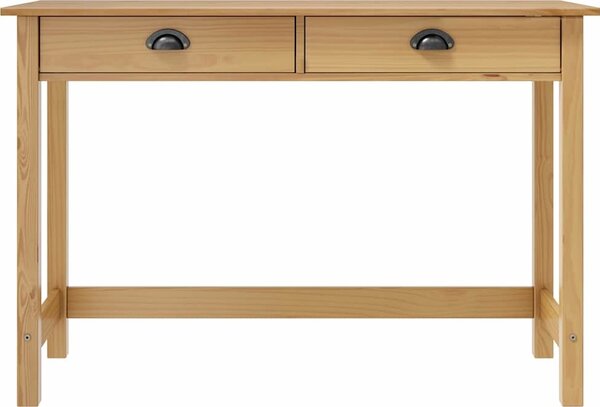 VidaXL Konzolový stolek Hill 2 zásuvky 110x45x74 cm borové dřevo [288991] Barva: Hnědá