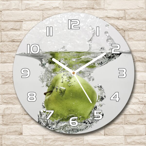 Skleněné hodiny kulaté Jablko pod vodou pl_zso_30_f_67341164