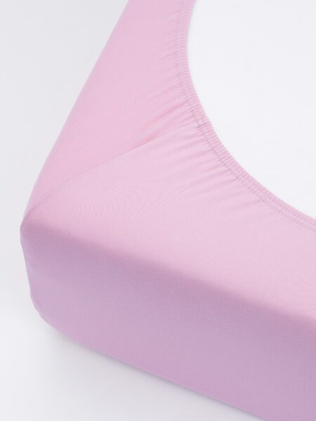 MK Lůžkoviny Jersey prostěradlo do postýlky s elastanem 70 × 140 cm – růžová