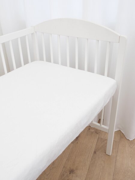 MK Lůžkoviny Prostěradlo mikroplyš Deluxe do postýlky 60 x 120 cm - bílé
