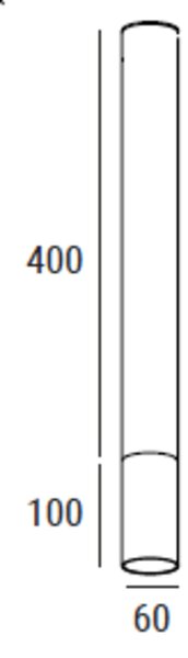 ZAHO Stropní svítidlo STRAW 2C, 1xGU10, v. 500 mm Barva: Bílá-černá
