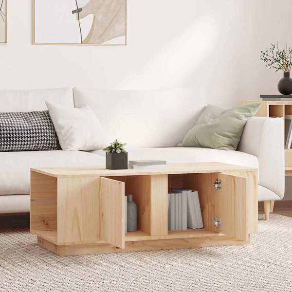 VidaXL Konferenční stolek 110x50x40 cm masivní borové dřevo [814432] Barva: Přírodní