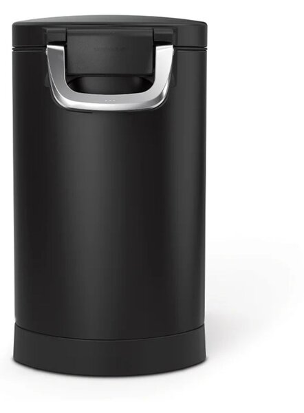 Simplehuman kontejner na 25 L granulí, 11-13 kg suchého krmiva, vzduchotěsný, černá ocel