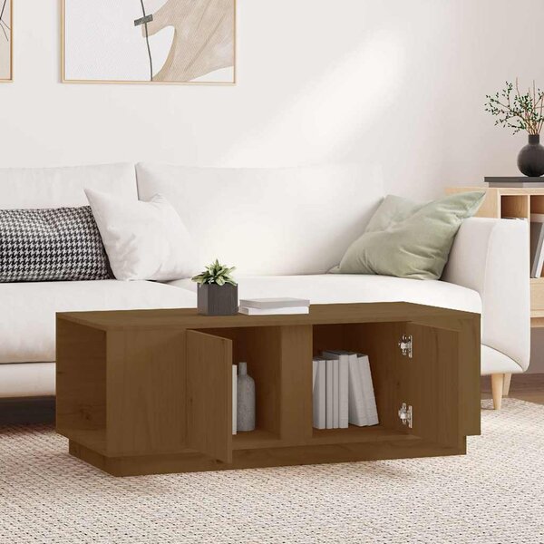 VidaXL Konferenční stolek 110x50x40 cm masivní borové dřevo [814432] Barva: Přírodní