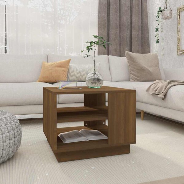 VidaXL Konferenční stolek 55 x 55 x 42 cm kompozitní dřevo [813088] Barva: Bílá
