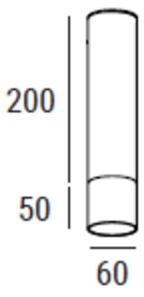ZAHO Stropní svítidlo STRAW 2C, 1xGU10, v. 250 mm Barva: Bílá-černá